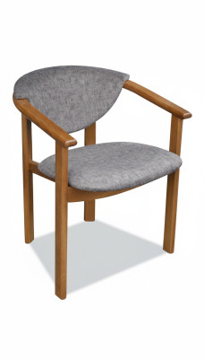 Conjunto de 4 sillas tapizadas de tela para grupo de Hotel con respaldo.