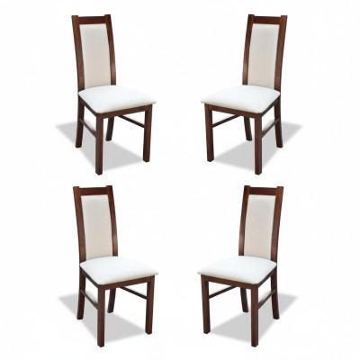 Juego de comedor Sillas de comedor K17 Juego de 4 sillas Asiento acolchado de madera auténtica