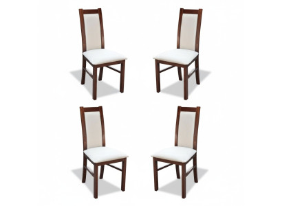 Juego de comedor Sillas de comedor K17 Juego de 4 sillas Asiento acolchado de madera auténtica