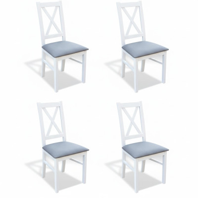 Conjunto completo de 4 sillas para comedor con asiento acolchado y respaldo alto de diseñador K22.