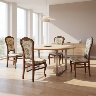 Silla Tapizado Diseño Salón Cocina Asiento Respaldo Conjunto Sillón Nuevo 4 sillas Nuevas