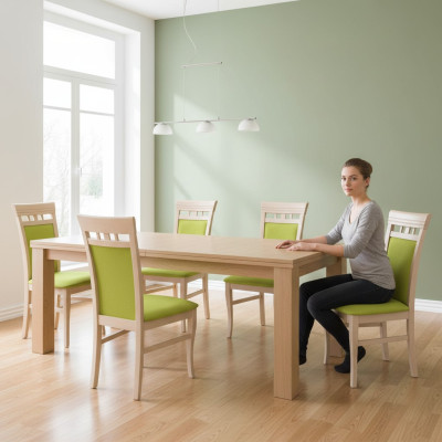 Conjunto de sillones nuevos 4 sillas Silla tapizada Lounge Design Cocina Asientos Comedor