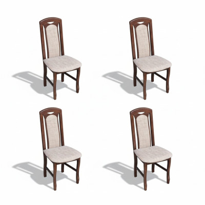 Conjunto de comedor de madera respaldo cuero textil nuevo Grupo de sillas 4x Set de sillas de comedor.