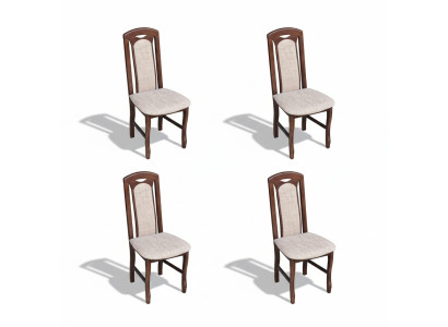 Conjunto de comedor de madera respaldo cuero textil nuevo Grupo de sillas 4x Set de sillas de comedor.