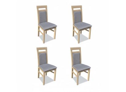 Grupo de sillas conjunto Textiles Madera Silla de comedor tapizada 4 sillas