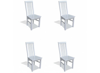 Conjunto de 4 sillas de diseño de lujo de madera maciza para terraza, cocina o comedor. Nuevas.