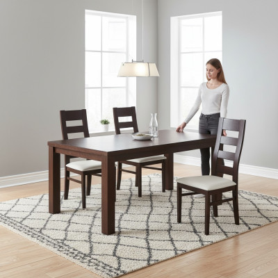 Sillas Comedor Gastro Tela Nuevo Diseño Juego 4x Silla Sillón Madera Textil Tapizado