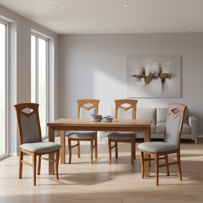 Juego de sillas, sillón diseño tapizado tela textil comedor sala de estar 4 sillas nuevas