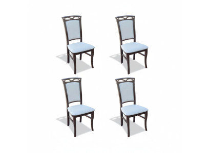 Silla de comedor respaldo sillas sillas de comedor nuevo textil set 4x madera maciza silla