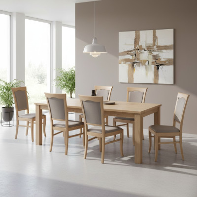 Grupo de sillones italianos de lujo. Conjunto de sillas de comedor. Juego de 6 sillas nuevas.