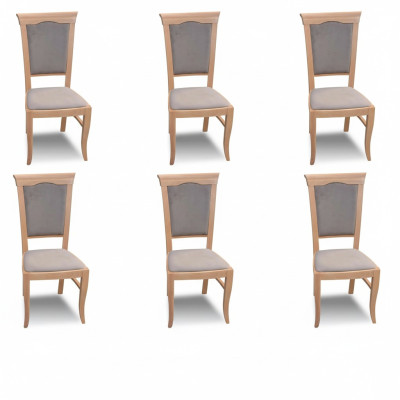 Grupo de sillones italianos de lujo. Conjunto de sillas de comedor. Juego de 6 sillas nuevas.