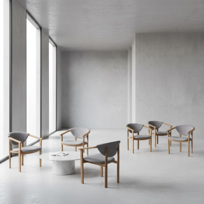 Conjunto completo K27 de 6 sillas con diseño de comedor con respaldo y asiento acolchado.