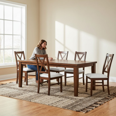 Conjunto de sillones 6x sillas de respaldo sillas silla tapizada diseño salón club asiento respaldo