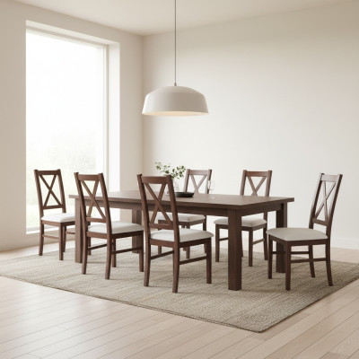 Conjunto de sillones 6x sillas de respaldo sillas silla tapizada diseño salón club asiento respaldo