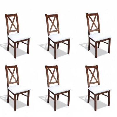 Conjunto de sillones 6x sillas de respaldo sillas silla tapizada diseño salón club asiento respaldo