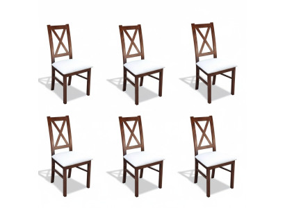 Conjunto de sillones 6x sillas de respaldo sillas silla tapizada diseño salón club asiento respaldo