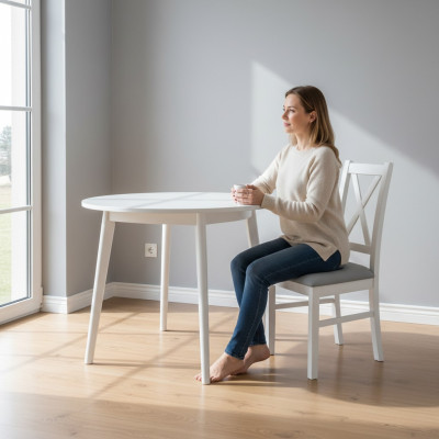 Establecer silla de tela de madera 6x sillas grupo de comedor silla de diseño comedor sólido de habitación de madera