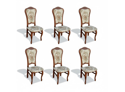 Grupo de sillas de comedor, conjunto de almohadillas para 6 asientos, sillas nuevas con respaldo para restaurante industrial.