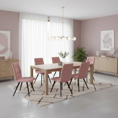 Grupo de sillas Conjunto de sillas de comedor de lujo italiano 6 sillas