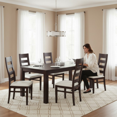 Grupo de tela textil Nuevo comedor Restaurante Diseño Silla 6x Sillas Set Sillón