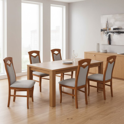 Silla tapizada Sillón Tela Asiento Conjunto de sillas nuevo Silla de cocina Comedor 6 sillas