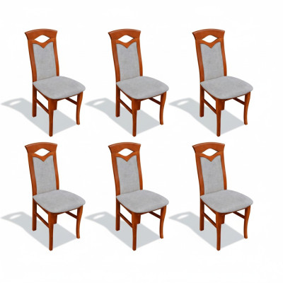 Silla tapizada Sillón Tela Asiento Conjunto de sillas nuevo Silla de cocina Comedor 6 sillas