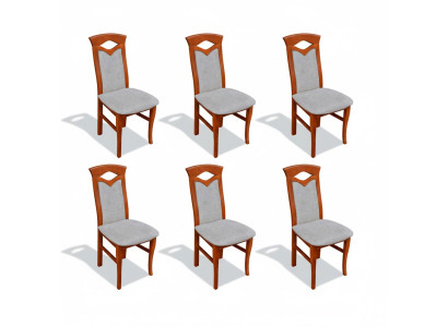Silla tapizada Sillón Tela Asiento Conjunto de sillas nuevo Silla de cocina Comedor 6 sillas