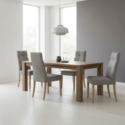 Conjunto de sillas de comedor de diseño acolchadas, 6 sillas de grupo conjunto de sillas con respaldo.