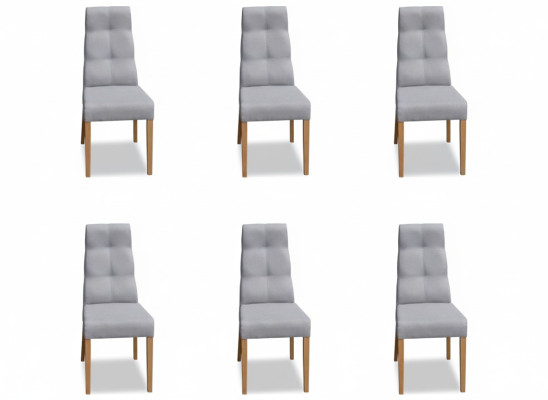 Conjunto de sillas de comedor de diseño acolchadas, 6 sillas de grupo conjunto de sillas con respaldo.