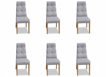 Conjunto de sillas de comedor de diseño acolchadas, 6 sillas de grupo conjunto de sillas con respaldo.