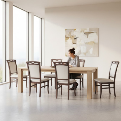 Sillas Tapizado Hotel Textil Silla Conjunto Grupo Sillas Juego 6x Grupos Sillón