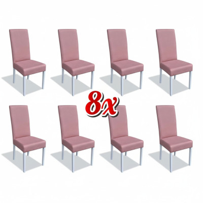 Sillas de comedor de cuero grupo de muebles de madera juego 8x silla conjunto de sillones conjunto nuevo