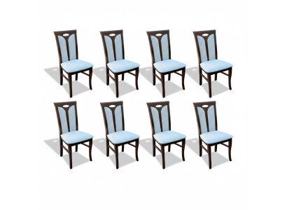 Silla de salón, juego de sillas para gastronomía, comedor, textil, tela, juego de 8 sillas de diseño de madera.