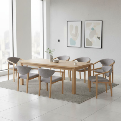 Set de cojines para asientos de salón, diseño de sillas de comedor, grupo de sala de 8 sillas