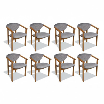 Set de cojines para asientos de salón, diseño de sillas de comedor, grupo de sala de 8 sillas