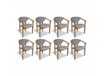 Set de cojines para asientos de salón, diseño de sillas de comedor, grupo de sala de 8 sillas