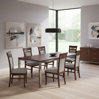 Conjunto de sillas de diseño completo para comedor, juego de 8 sillas, completamente nuevo.