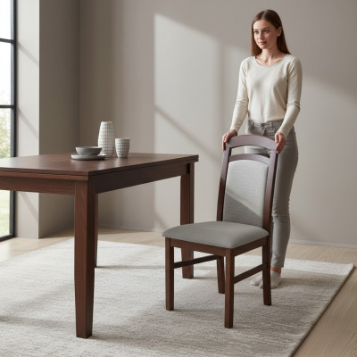 Silla 8x Silla tapizada de comedor Textil de televisión Sillas de cocina Juego de sillas Nuevo Club Lounge