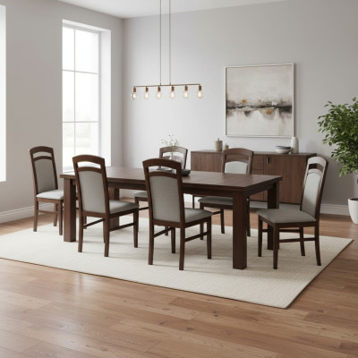 Silla 8x Silla tapizada de comedor Textil de televisión Sillas de cocina Juego de sillas Nuevo Club Lounge