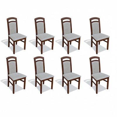 Silla 8x Silla tapizada de comedor Textil de televisión Sillas de cocina Juego de sillas Nuevo Club Lounge
