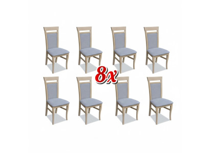 Silla de cojín Silla de asiento Juego de sillones Sillas de cocina Silla de terraza 8x Sillas de comedor de madera maciza Nuevas