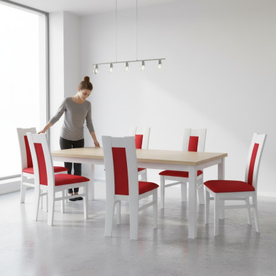 Silla 8x silla de comedor tapizada para sala de estar juego de sillas de tela para cocina nuevas