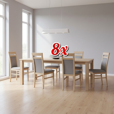 Conjunto de sillones de lujo nuevos 8x sillas silla tapizada Diseño salón comedor asiento grupo