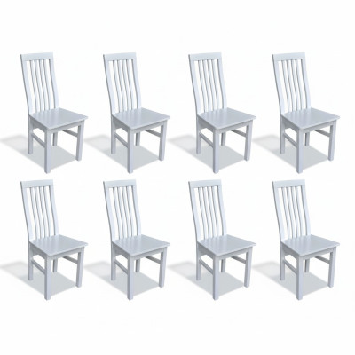 Silla de comedor Diseñador Sillas Sillas de comedor Nuevo Set 8x Tela Silla de madera maciza