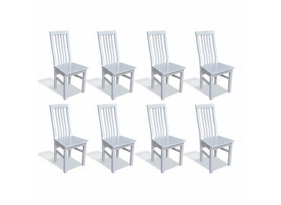 Silla de comedor Diseñador Sillas Sillas de comedor Nuevo Set 8x Tela Silla de madera maciza