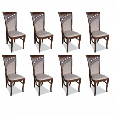 Grupo de gastronomía Nueva sala de comedor Silla de restaurante Diseño Conjunto de 8 sillas de silla.