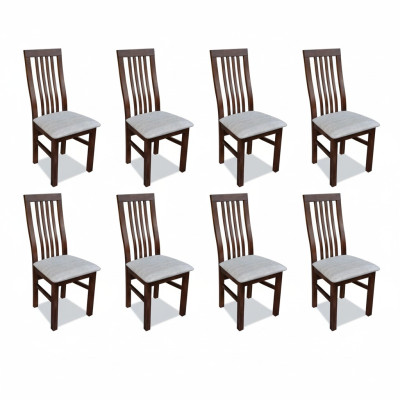 Comedor Telas Muebles Sillón Conjunto 8x Silla Diseño Silla de respaldo Tapizado Sillas Gastronomía