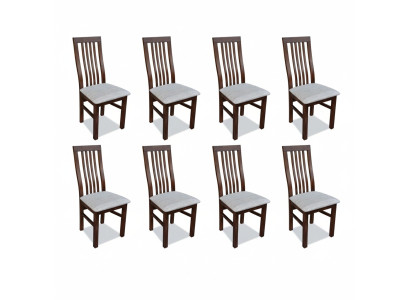 Comedor Telas Muebles Sillón Conjunto 8x Silla Diseño Silla de respaldo Tapizado Sillas Gastronomía