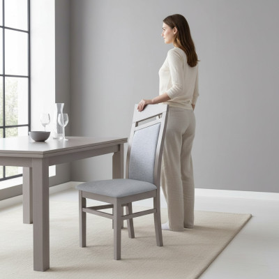 Conjunto de sillas de comedor de madera tapizadas nuevas Grupo de comedor 8 sillas con respaldo sillón