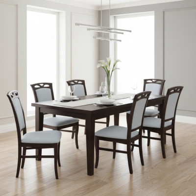 Juego de diseño de sillas tapizadas para comedor K12, conjunto completo de 8 sillas.